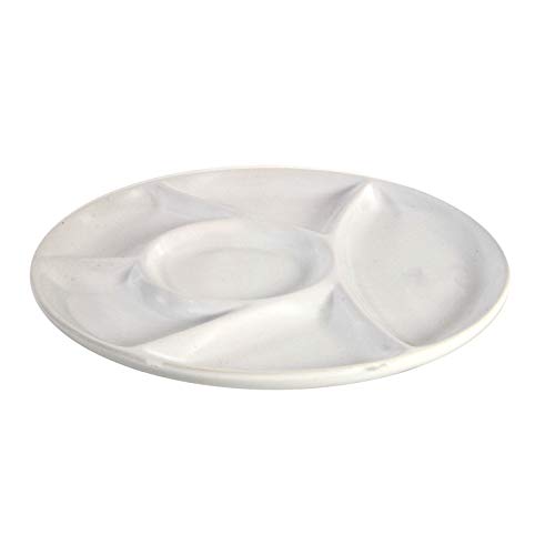 Fondue Teller weiß 22 cm Cover