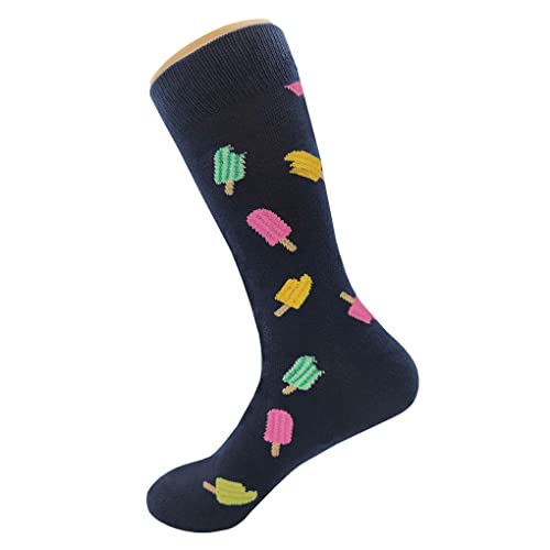 Popsicle Dress Socks Funny Novelty Crazy Fun Design Men Size 8-12 Cotton Casual Crew Colorful Funky Fancy Socks Gift for Men3