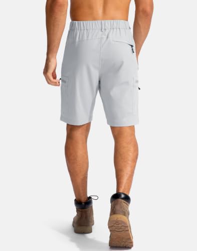 Image of Pudolla Men's Hiking Cargo Shorts 9 inch /7 inch /11 inch Lightweight Outdoor Shorts for Men Trip Golf Camping Casual with 5 Zipper Pockets