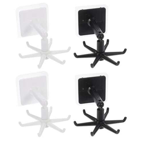 ERINGOGO 4個 多機能転式キッチンツールハンガーラック 転製収納フック 壁掛け設置で省スペース調理器具スタンド