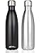Modern Innovations Stainless Steel Water Bottles - 17 OZ Set of 2 made of BPA Free Leak Proof Insulated Design for Hot & Cold Drinks Perfect for Camping, Picnics, Gym