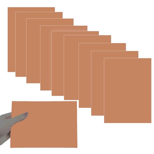 Image of 10Pcs Rose - Gold Anodized Aluminum Sheet 5 inch x 7 inch x 1 /32 inch (0.8mm) Corrosion-Resistant Metal Plates for Laser Engraving, DIY Crafting, Sign Making, Home Decor