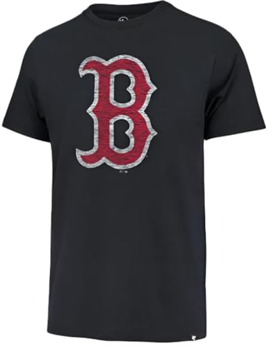 Image of 47 Brand MLB Men's Team Color Distressed Imprint Primary Logo Short Sleeve Baseball T-Shirt
