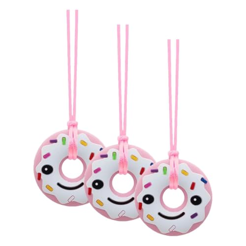 Image of Sensory Chew Necklace for Adult, 9 Pack Silicone Donut Chewing Necklace for Teens Chewers, Anxiety Chewable Necklace for Autism ADHD SPD PICA and Oral Motor Chewing Needs