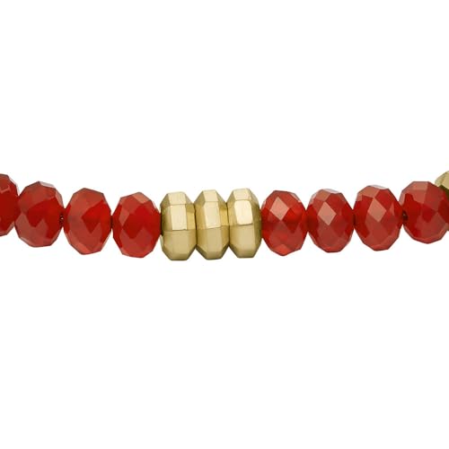 Fossil Herrenarmband All Stacked Up Beads Achat rot, JF04606710 – Ansicht 4