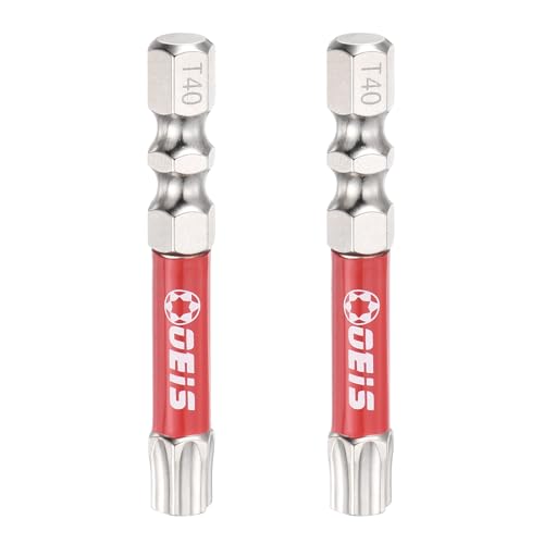 HARFINGTON TT40 Torx Head Screwdriver Bit 1/4" Hex Shank 2" 2 Pcs
