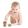 JE JOUE Montessori Materials Wooden Egg with Cup for Toddler Toy