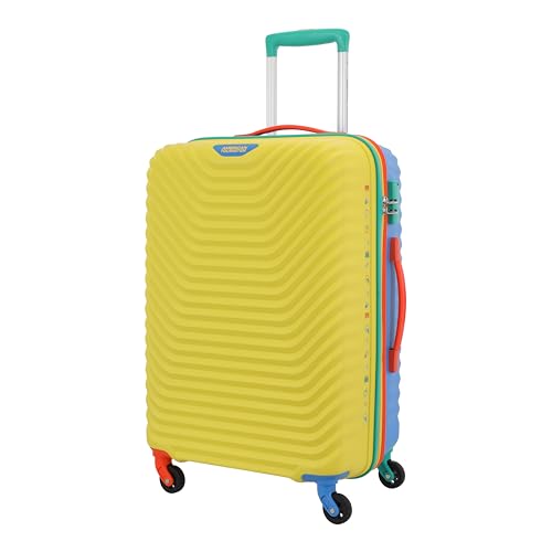 Image of American Tourister Splash SP 66 cm Small Check in Polypropylene (PP) Hard 8 Wheels Spinner Kid Luggage /Suitcase /Trolley Bag for Travel (Super Sonic)