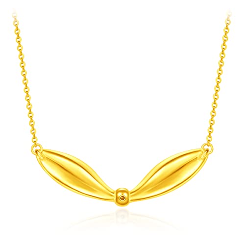 CHOW TAI FOOK 999 Pure 24K Gold Year of Rabbit Ear of Rabbit Necklace2