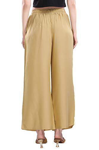 Image of TRASA Women's and Girls Cotton Reyon Regular Fit Palazzo Pants - Available Size - L, XL, 2XL, 3XL