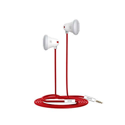 GranVela Mrice E100 Classic Style Earbud Headphones High Fidelity Stereo Wired Earphones Tangle-Free