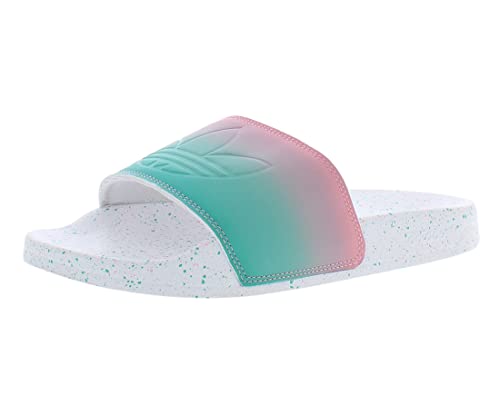 Adidas Originals Adilette Lite Sneaker, (White/Light Pink/Mint Rush, 5 US Unisex Big Kid)