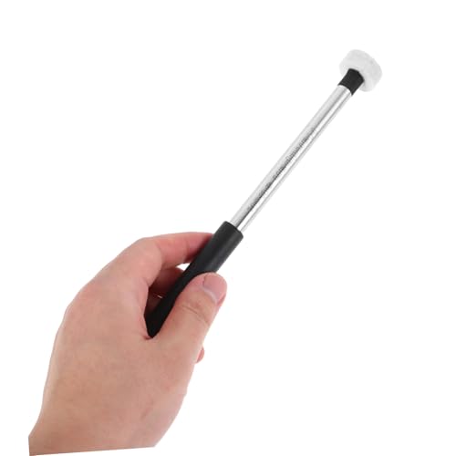 Baquetas para batería YARNOW con mango antideslizante de metal y cabeza de fieltro, modelo YRMCI6Q013PI53088N54V1, color negro, tamaño 2B, juego de 2 piezas miniatura 4