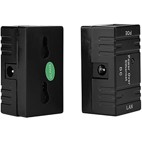 Ausla Iniektor Power Over Ethernet, Adapter POE, 96 W 48 V do Kamer IP, łatwa Konfiguracja i Transmisja na Duże Odległości (BLACK)