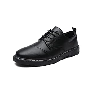 Mens Oxfords Leather Lace-ups Formal Business Dress Fashion Brogues Classic Derbys Casual No-Slip Wedding Walking Shoes