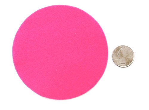 Image of Playfully Ever After Neon Pink Craft Felt Circles (4 Inch - 19pc)