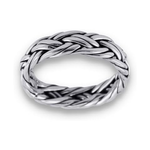 FashionJunkie4Life Sterling Silver Braided Ring Band Unisex Sizes 8-17 (16) Cover