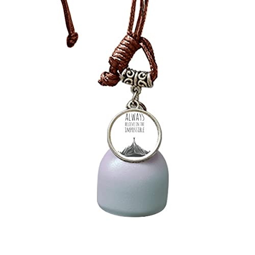 Campana para coche colgante accesorio interior retrovisor Believe Impossible bicolor 2