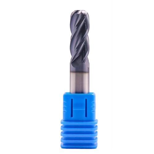 Image of 3 /8 inch 4 Flute Solid Carbide End Mill, 0.125 inch Corner Radius, AlTiN Coated | 30 Degree Helix, 3 /8 inch Cutting Diameter, 3 /8 inch Shank Diameter, 1 inch Length of Cut, 2-1 /2 inch Overall Length