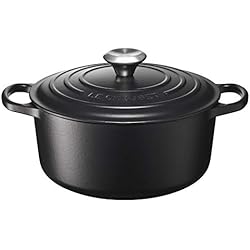 Cacerola Francesa Le Creuset Cocotte redonda de hierro fundido, 24 cm, 4, 2 L, Todas Las Fuentes de Calor incluso inducción, Negro Mate, 21177240000430