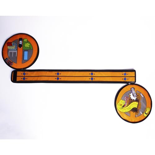 Hot Wheels ZipBin Wheelie 100 Car Case, Rectangular Plastic Zipper Box, Car-related pattern, Portable, 100 Compartments, 587.37 Cubic Inches, Toy Storage Box