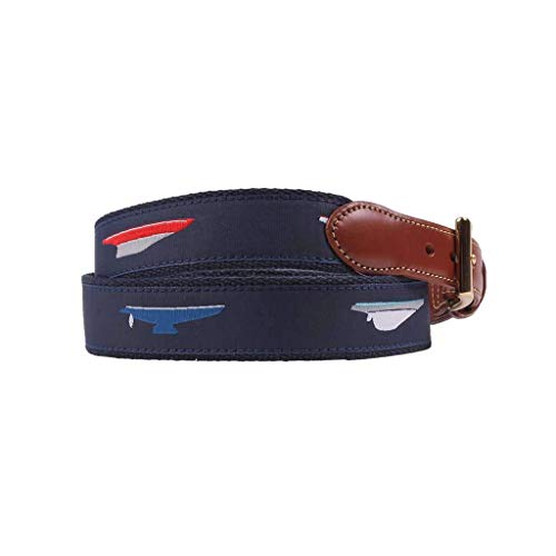 COUNTRY CLUB PREP 12 Metres Boats Leather Tab Belt in Navy3