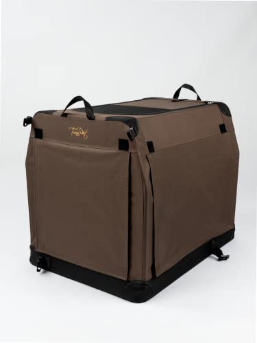 Hundebox TrendPet TPX90-Pro - Leichte, Faltbare Transportbox fürs Auto mit Aluminium Rahmen