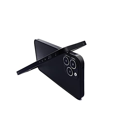 Aluminum Alloy Anti-Drop Case Metal Frame Hard Cover In Black Shock Absorbent Slim Bumper For Iphone 13 Promax (Black For Iphone 13 Promax) #TOP5