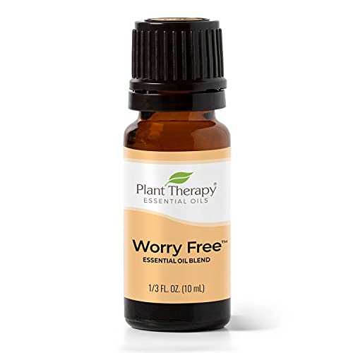 Plant Therapy Worry Free Essential Oil Blend 10 mL (1/3 oz) Calming Relief Blend 100% Pure, Undiluted, Natural Aromatherapy, Therapeutic Grade