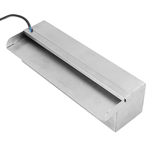 Fonte de piscina em cascata, cortina de água de piscina de rosca G1, luz LED multicolorida de 12V 30