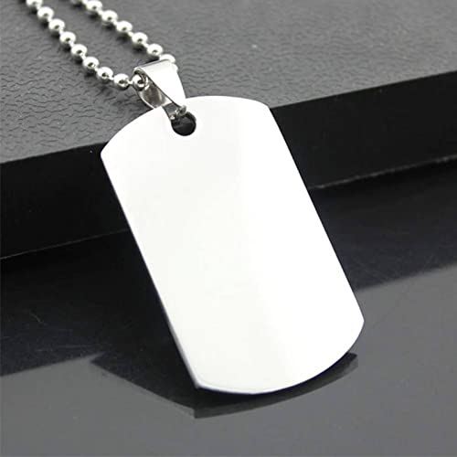 Orgrimmar 100 Pcs Dog Tags Shiny Stainless Steel Military Spec Rolled Edge Backing Dog Tags For Dogs Engraved- Blank #TOP6