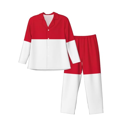 Pyjama homme Monaco manches longues ensemble nuit coton 2 pièces