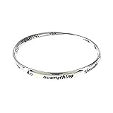 Philippians 4:13 Inspirational Bangle - I do everything through him who gives me strength- Bible Scripture Verse Mobius Bangle Bracelet
