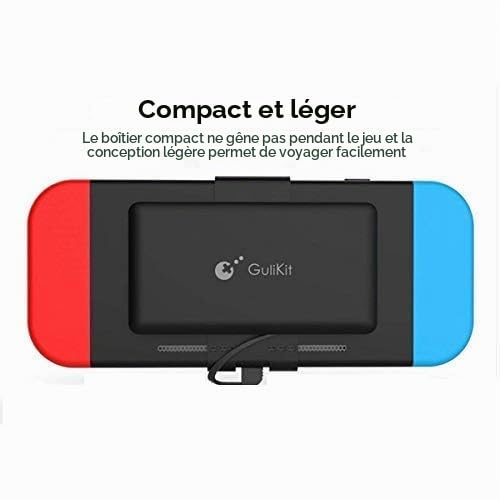 Home Care Wholesale 10000mAh Chargeur Portable Power Bank - Étui de Chargeur de Batterie étendu Rechargeable - Pack de Batterie de Secours de Voyage Compact pour Nintendo Switch