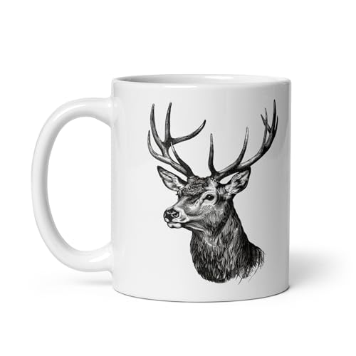Tasse Nature Cerf Sanglier Renard Laie Marcassin Forêt Balade Chasse Chasseur Animaux Campagne Thé Café Original Mug Cadeau Collègue Homme Femme Naturaliste Papi...