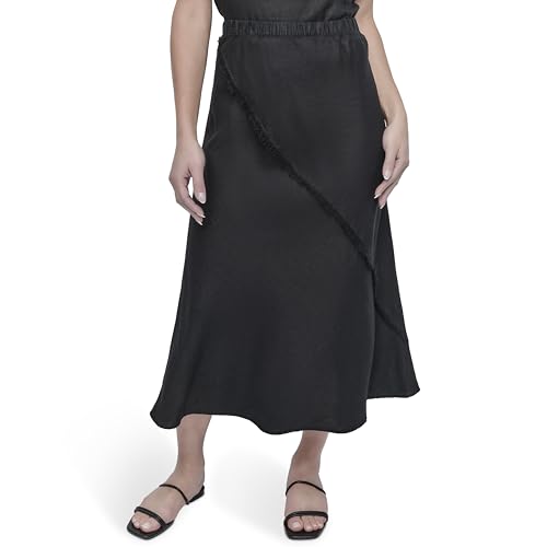 DKNY Women's Lightweight Linen Midi Skirt
