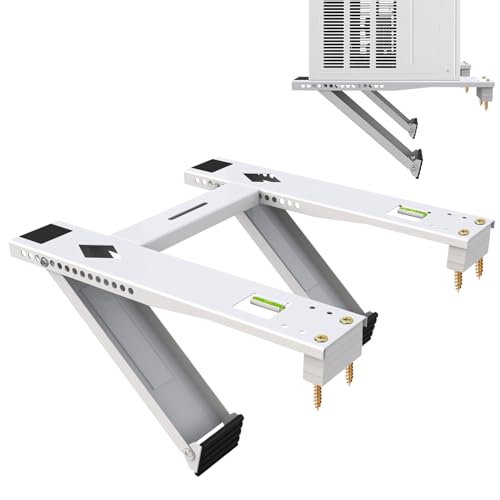 Yeaboosh Window Air Conditioner Support Bracket with 2 Arms Heavy Duty AC Support for Window Unit Install kit Up to 200 lbs Hold 5000-22000BTU Unit Window AC Mount
