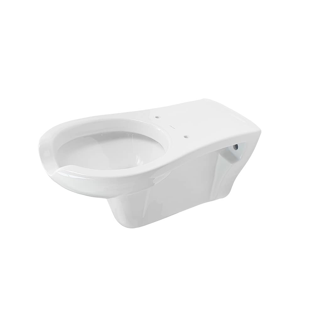 Creavit Inodoro colgante accesible para discapacitados y sin barreras, inodoro extralargo con tapa de inodoro, inodoro de pared, lavabo de inodoro, inodoro colgante, profundo lavavajillas de cerámica