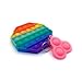 MOCHI COOL Juego Antiestres Pop it Fidget Toy Autismo ✚ Llavero antiestres Regalo (al Azar) (Multicolor Octogono)