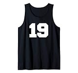 Photo Gallery number 19 sports jersey player #19 fan front print varsity canotta Photo Gallery number 19 sports jersey player #19 fan front print varsity canotta