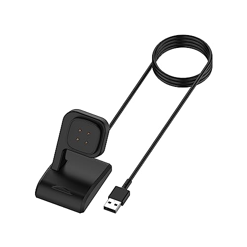 Feysentoe Cargador USB Compatible con Fitbit versa 4/versa 3/Sense 2/sense Cable de Carga USB Repuesto Cargador Compatible Reloj Inteligente Base de Carga LZ.1M