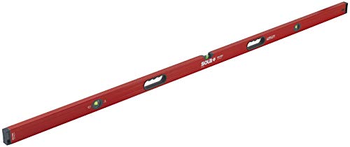 Image of SOLA LSB78 Big Red Aluminum Box Beam Level with 3 60% Magnified Vials, 78-Inch