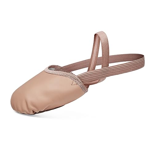 Stelle Leather Half Soles Dance Shoes Womens Lyrical Pirouette Turners Dance Shoes for Turning (Girls/Boys/Men/Adult) (Tan, 6/7)