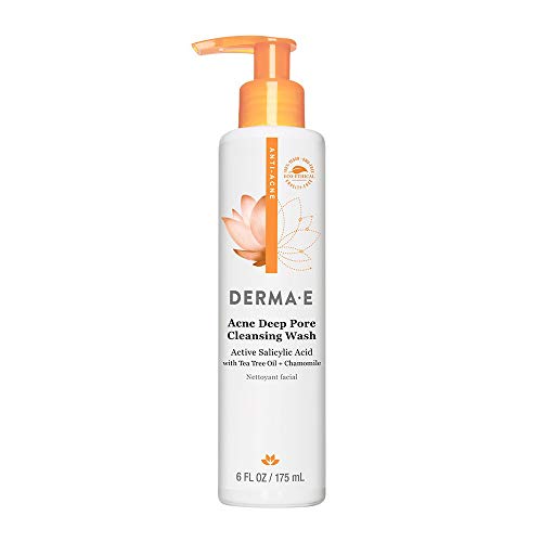 DERMA E Acne Deep Pore Acne Cleansing Wash with Salicylic Acid, Tree Tree