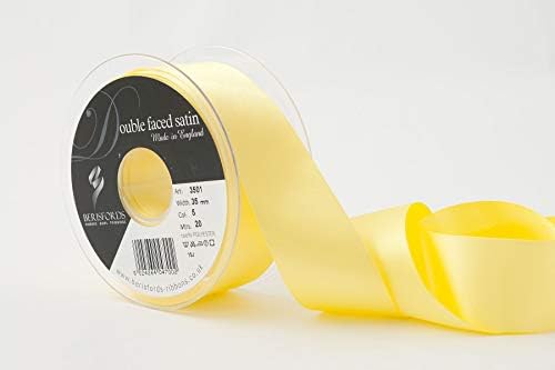 Berisfords Double FACE Poly Satin Ribbon, BlackBerry, 15 mm