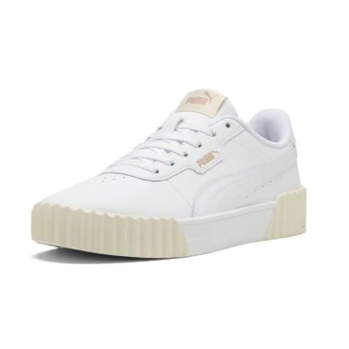 PUMA Womens Carina 3.0 Lace Up Sneakers Shoes Casual - White - Size 8.5 M2