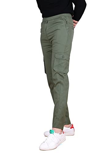 Image of KARTAVYA Cotton Cargo Track Pant for Men, Men's Regular Fit Track Pants Lower with Multi-Pockets & Side Pockets, Regular Fit for Men Track, Pajama for Men