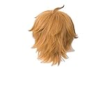 LABEAUTÉ Anime Light Brown Cosplay Wig for Tartaglia Unisex Short Fluffy Hair Wig + Free Cap