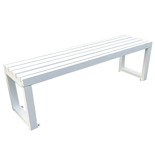 Banc de jardin extérieur avec planche épaisse résistante au soleil