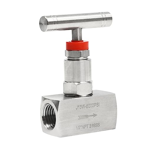 316 Stainless Steel Straight Needle Valve, 1/2